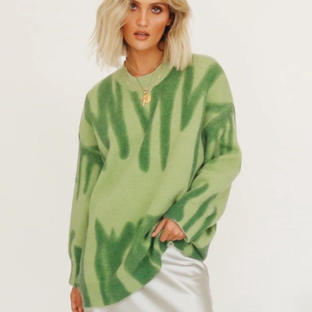 VERGE GIRL - Along the Sidewalk Knit GREEN